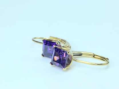 Amethyst Princess Leverback Earrings (1.5 ct. t.w.) in 14k Gold JR8984