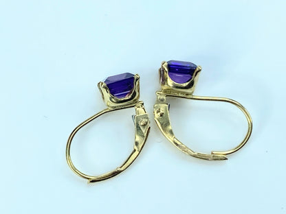 Amethyst Princess Leverback Earrings (1.5 ct. t.w.) in 14k Gold JR8984