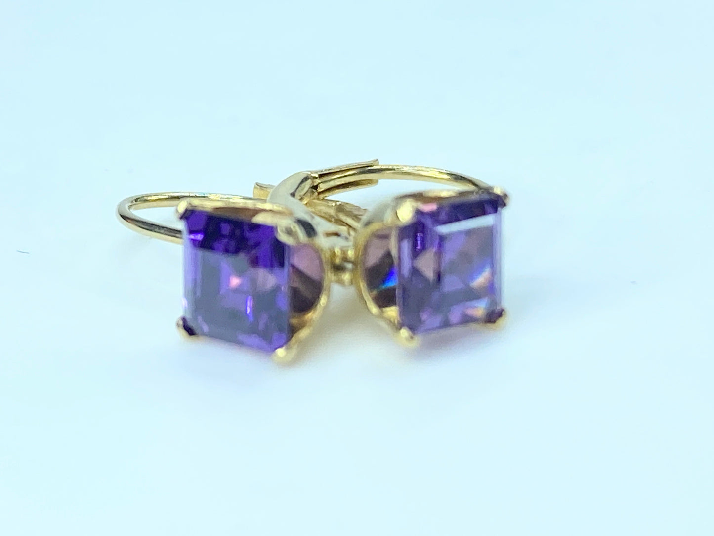 Amethyst Princess Leverback Earrings (1.5 ct. t.w.) in 14k Gold JR8984