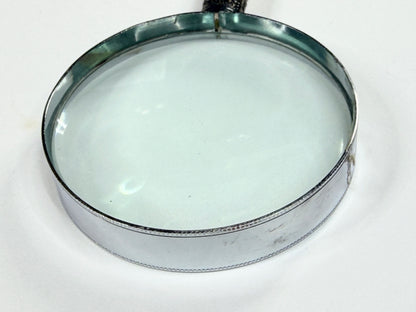 Antique English Mother-of-Pearl and Sterling Handheld Magnifying Glass SS179