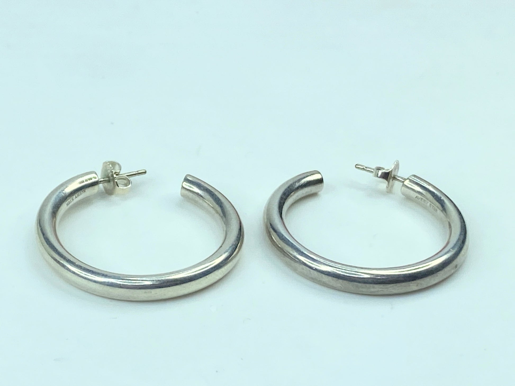 Retired James Avery Creole Hoop sterling 925 earrings 1 1/4" 8.9 grams JR651