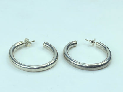 Retired James Avery Creole Hoop sterling 925 earrings 1 1/4" 8.9 grams JR651