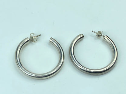 Retired James Avery Creole Hoop sterling 925 earrings 1 1/4" 8.9 grams JR651