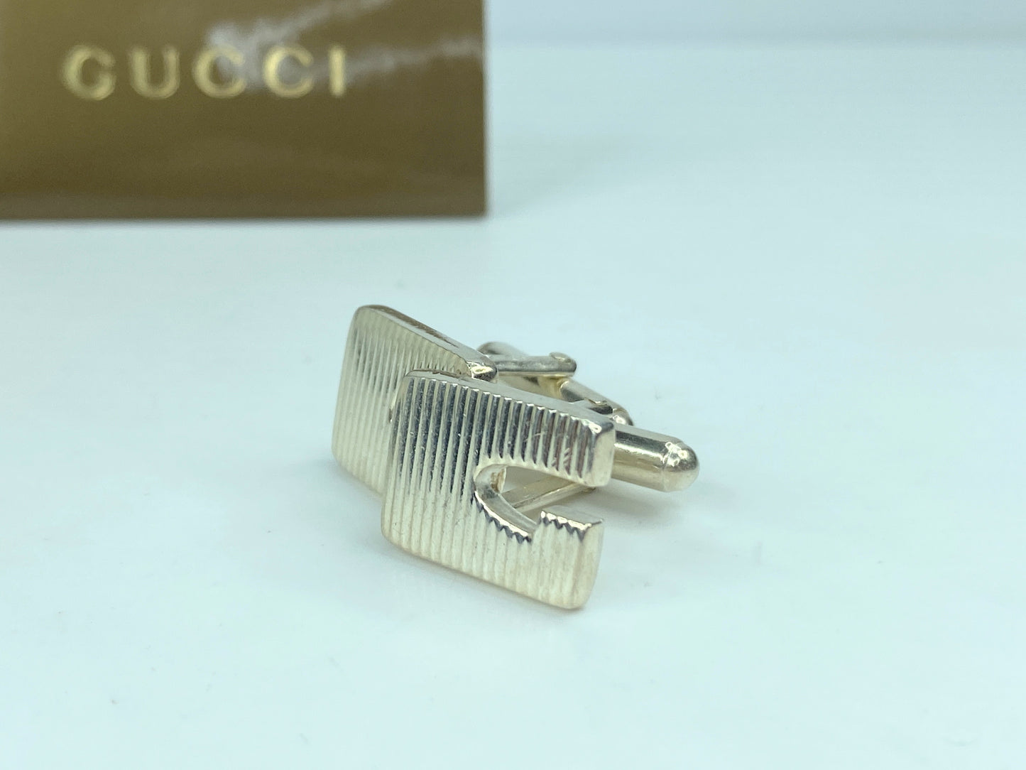 Gucci Estate Mens Cufflinks Sterling Silver G37 JR653