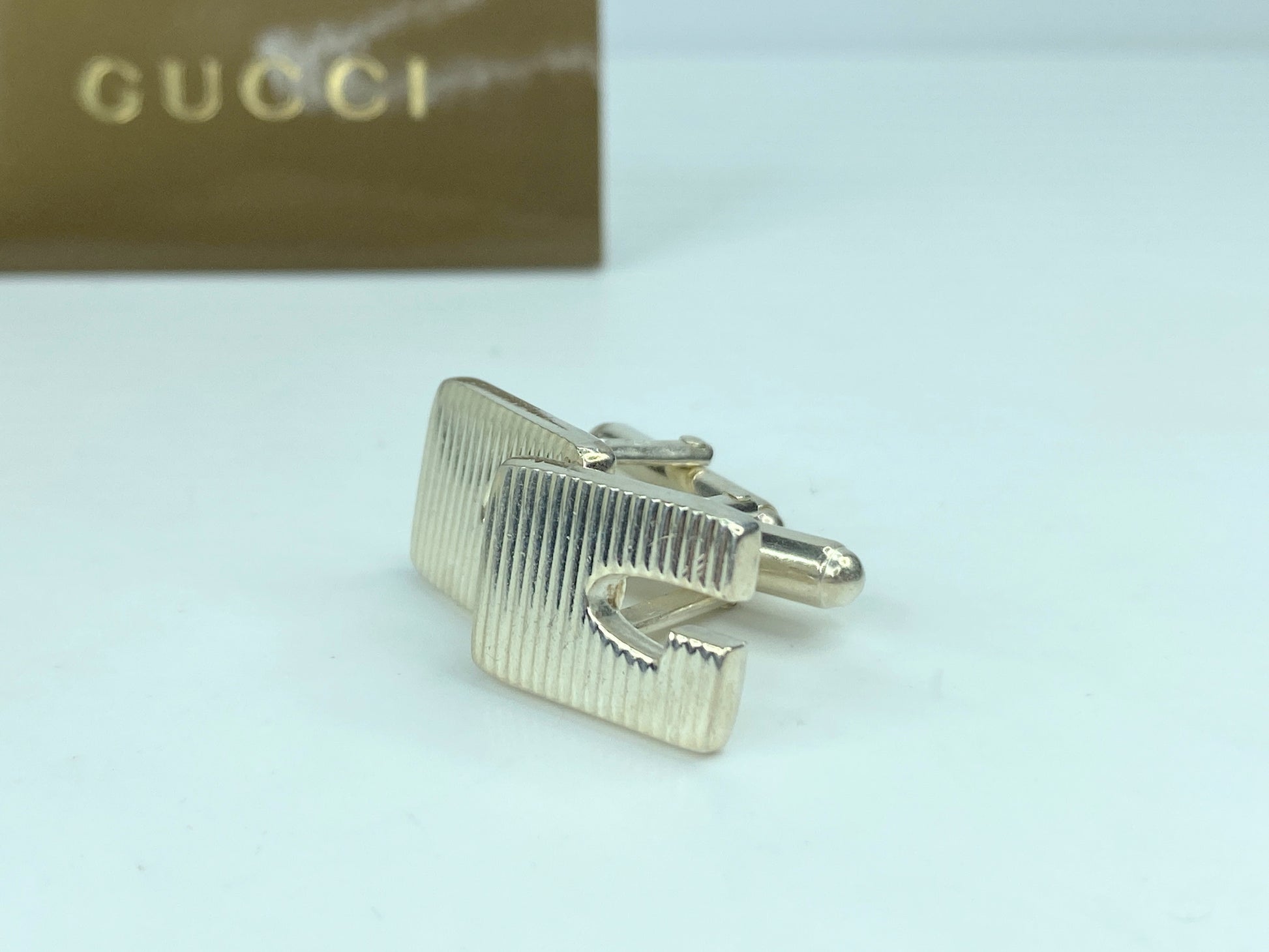 Gucci Estate Mens Cufflinks Sterling Silver G37 JR653