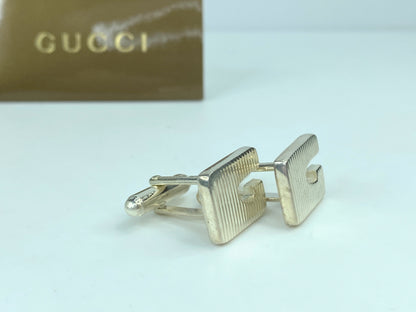 Gucci Estate Mens Cufflinks Sterling Silver G37 JR653