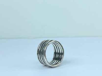 James Avery Sterling silver hand hammered multiple bands ring 7.4g JR654
