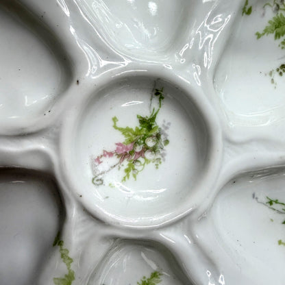 Vintage A. Lanternier Limoges Floral Porcelain Oyster Serving Plate France A1138