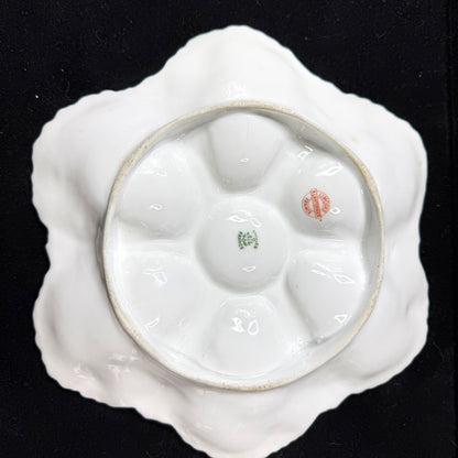 Vintage A. Lanternier Limoges Floral Porcelain Oyster Serving Plate France A1138