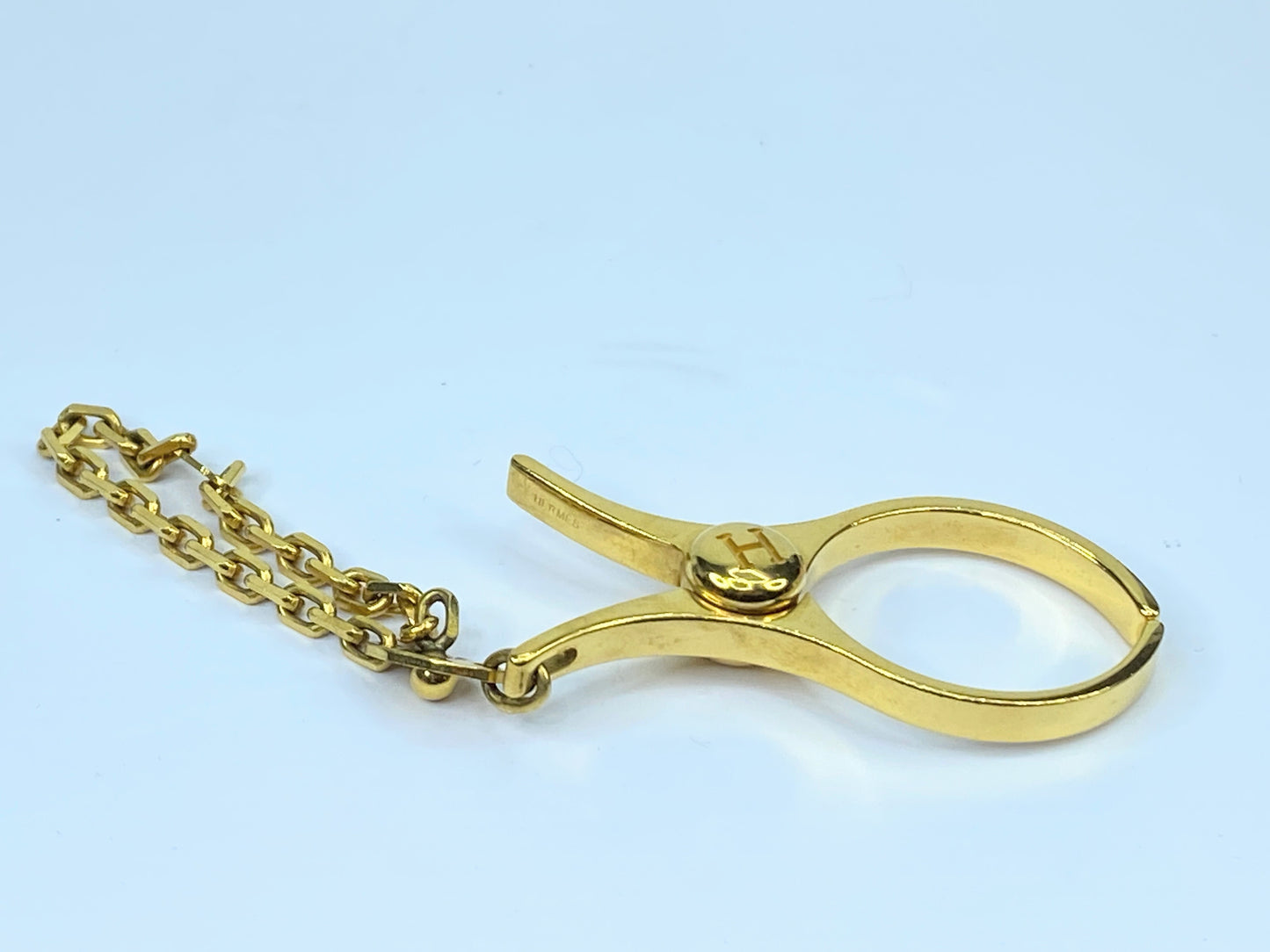Hermes Filloux Gold Plated Glove Holder for Women 3cm x 6cm box GS479