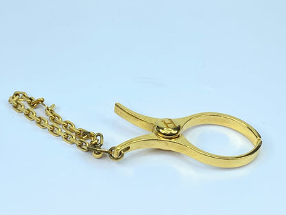 Hermes Filloux Gold Plated Glove Holder for Women 3cm x 6cm box GS479