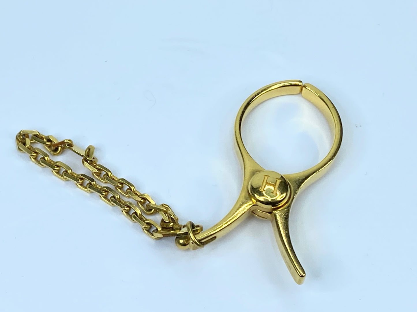 Hermes Filloux Gold Plated Glove Holder for Women 3cm x 6cm box GS479