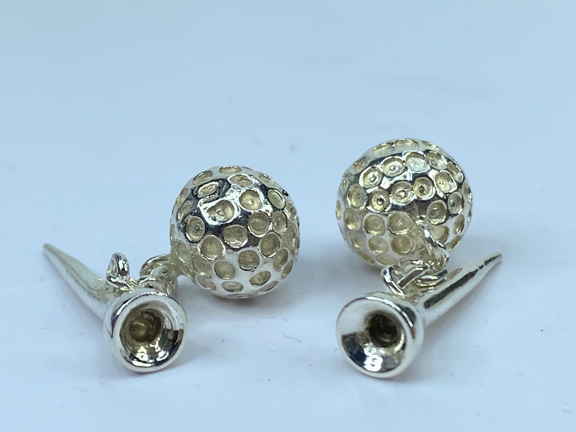 Tiffany & Co Estate Golf Ball Cufflinks Sterling Silver 15.8g JR655