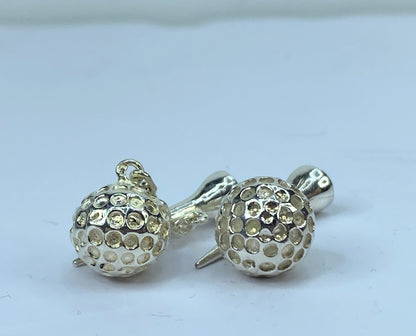 Tiffany & Co Estate Golf Ball Cufflinks Sterling Silver 15.8g JR655