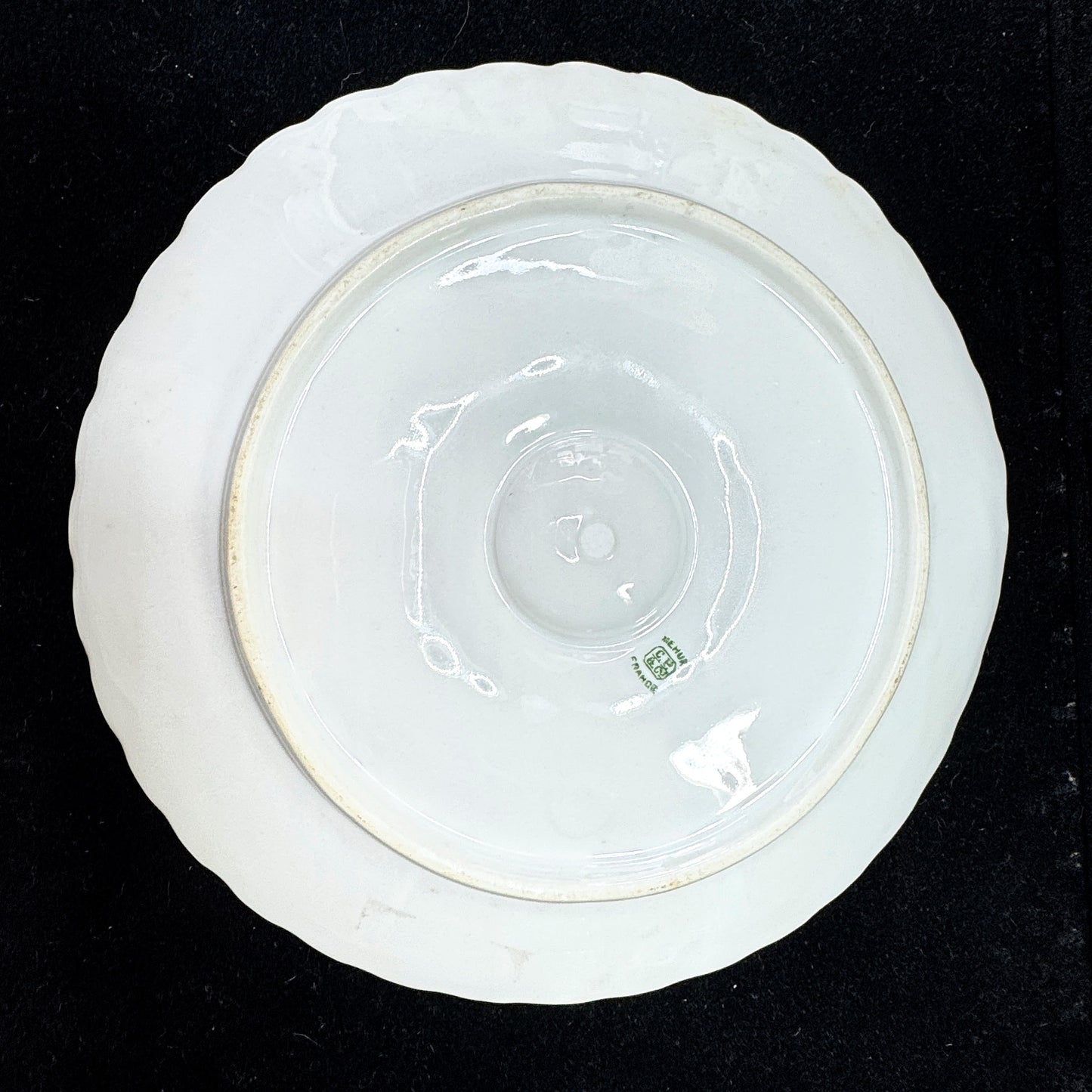 Antique Charles Pillivuyt & Co. Mehun France White Porcelain Oyster Plate A1165