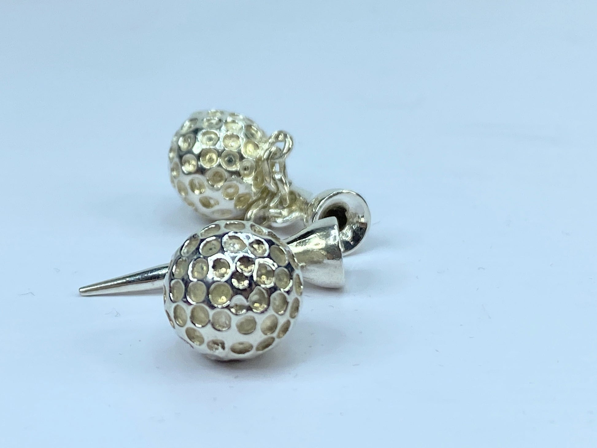 Tiffany & Co Estate Golf Ball Cufflinks Sterling Silver 15.8g JR655
