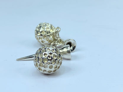 Tiffany & Co Estate Golf Ball Cufflinks Sterling Silver 15.8g JR655