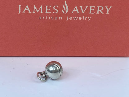 James Avery Retired Vintage 3D Sterling Silver Baseball Charm Pendant Rare JR658