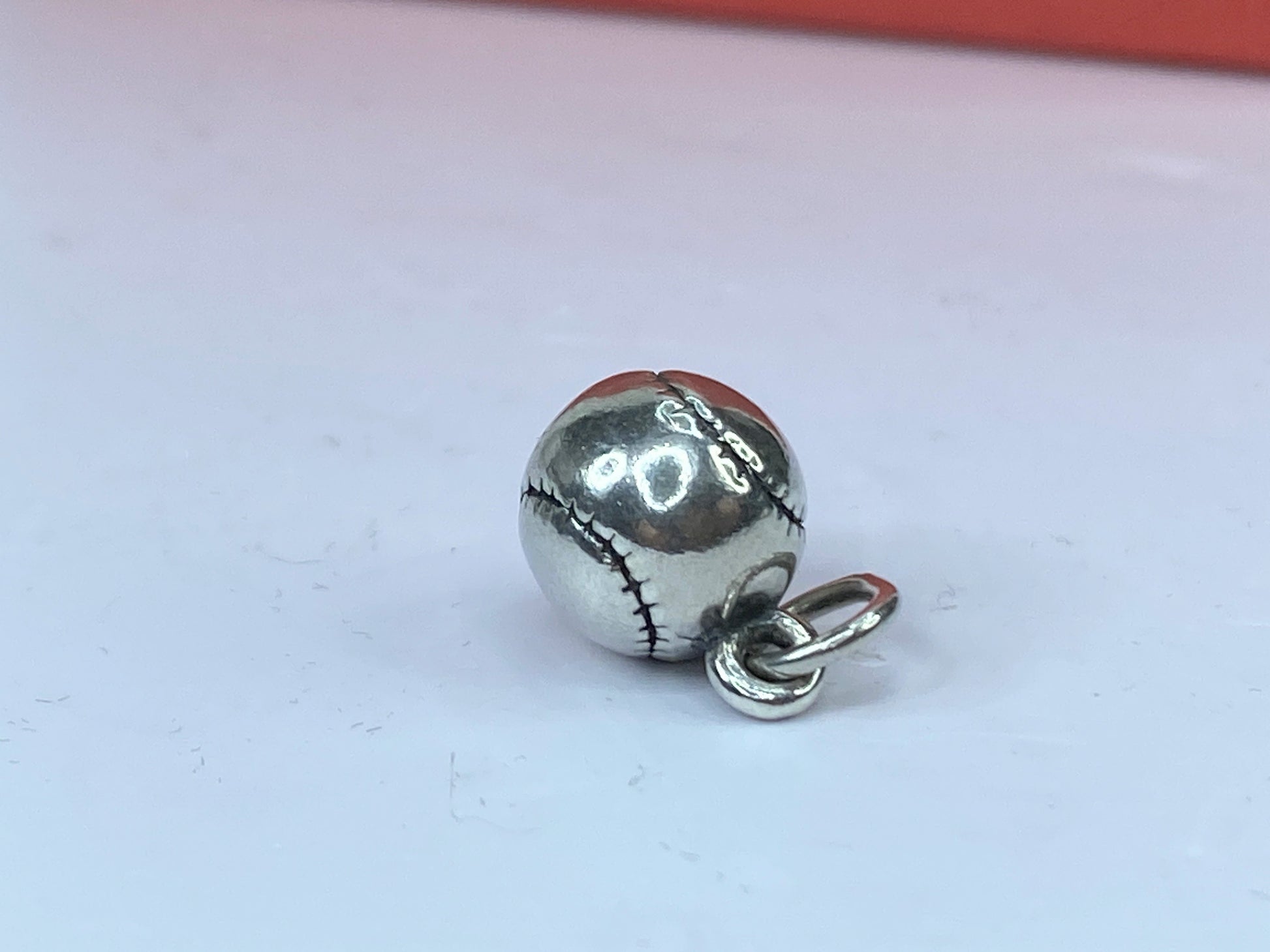 James Avery Retired Vintage 3D Sterling Silver Baseball Charm Pendant Rare JR658