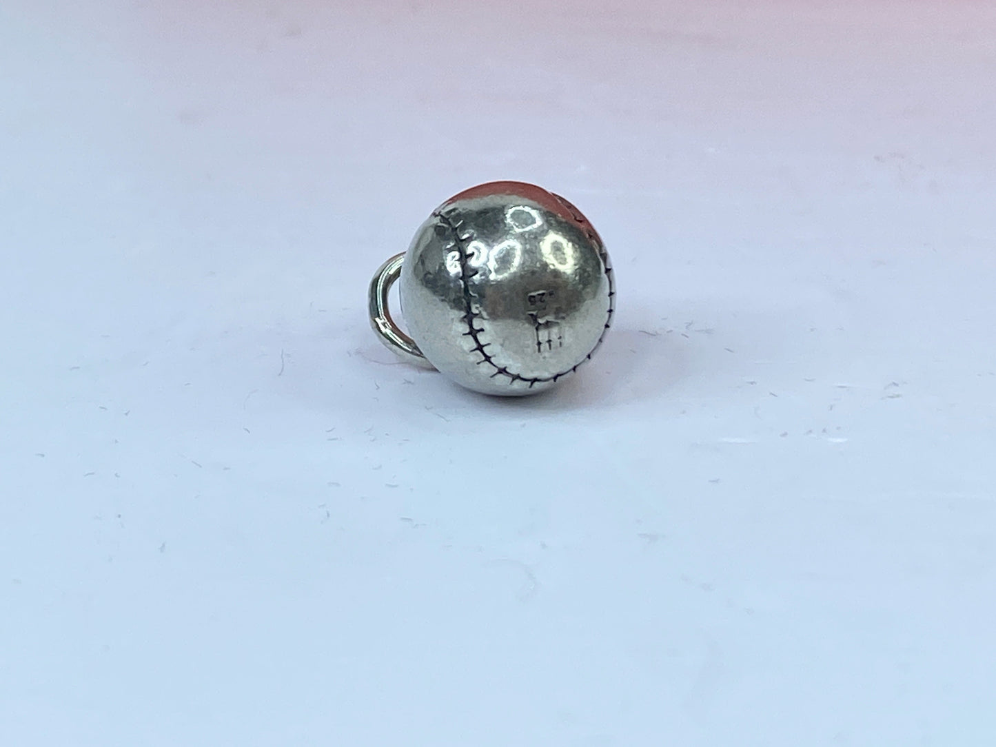 James Avery Retired Vintage 3D Sterling Silver Baseball Charm Pendant Rare JR658