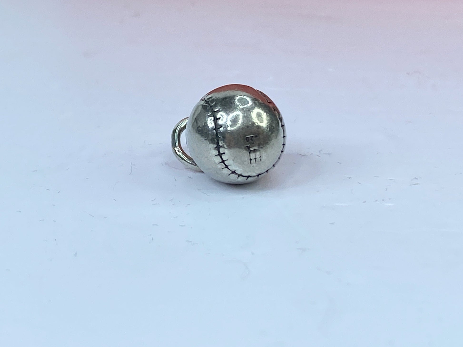 James Avery Retired Vintage 3D Sterling Silver Baseball Charm Pendant Rare JR658