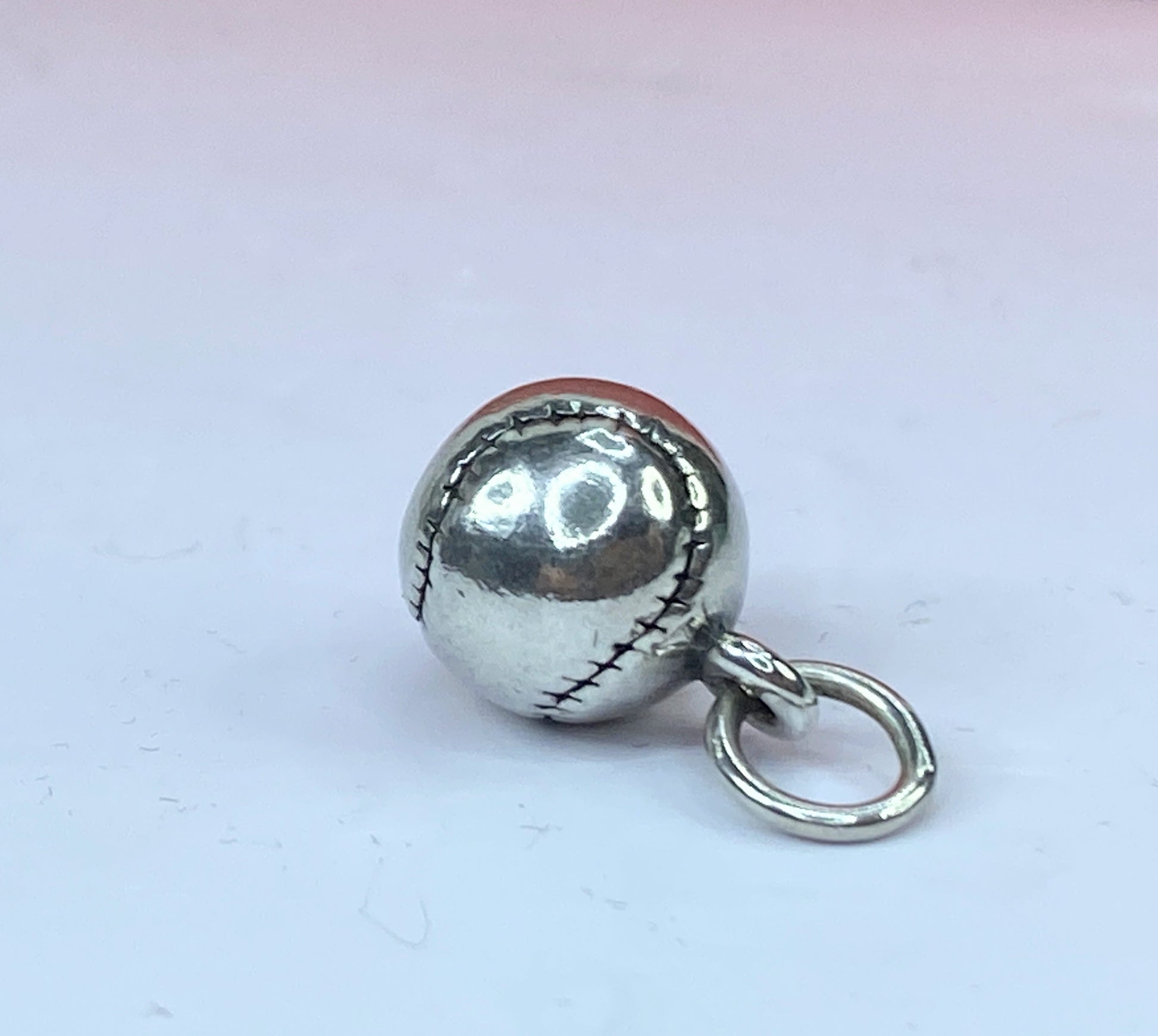 James Avery Retired Vintage 3D Sterling Silver Baseball Charm Pendant Rare JR658