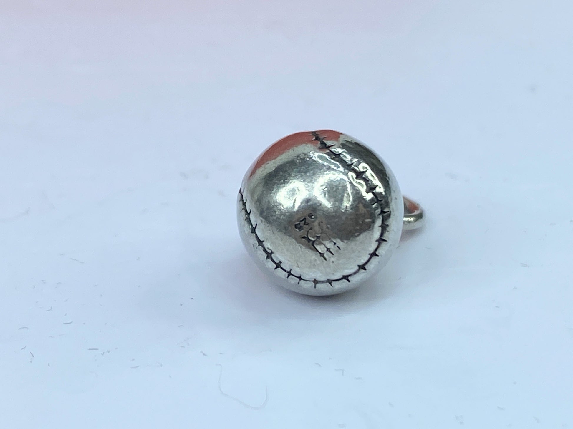 James Avery Retired Vintage 3D Sterling Silver Baseball Charm Pendant Rare JR658