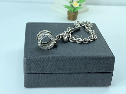 Bvlgari B.Zero1 sterling silver bag charm in original box 16.3g 19" GS209