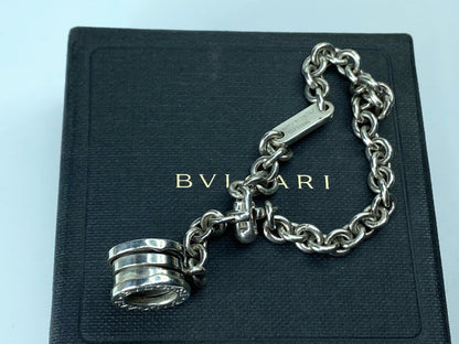 Bvlgari B.Zero1 sterling silver bag charm in original box 16.3g 19" GS209