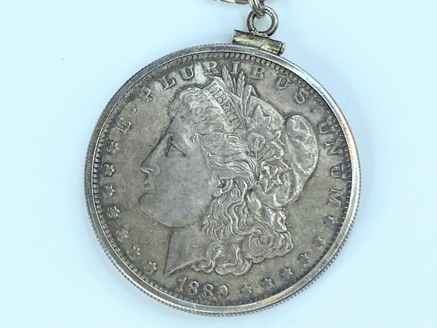 Vintage 1889 Morgan Silver Dollar Necklace JR9019