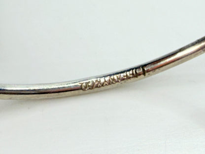 Vintage Tiffany & Co 925 750 Combination Hook and Eye Bangle 6.6g 7" JR1253