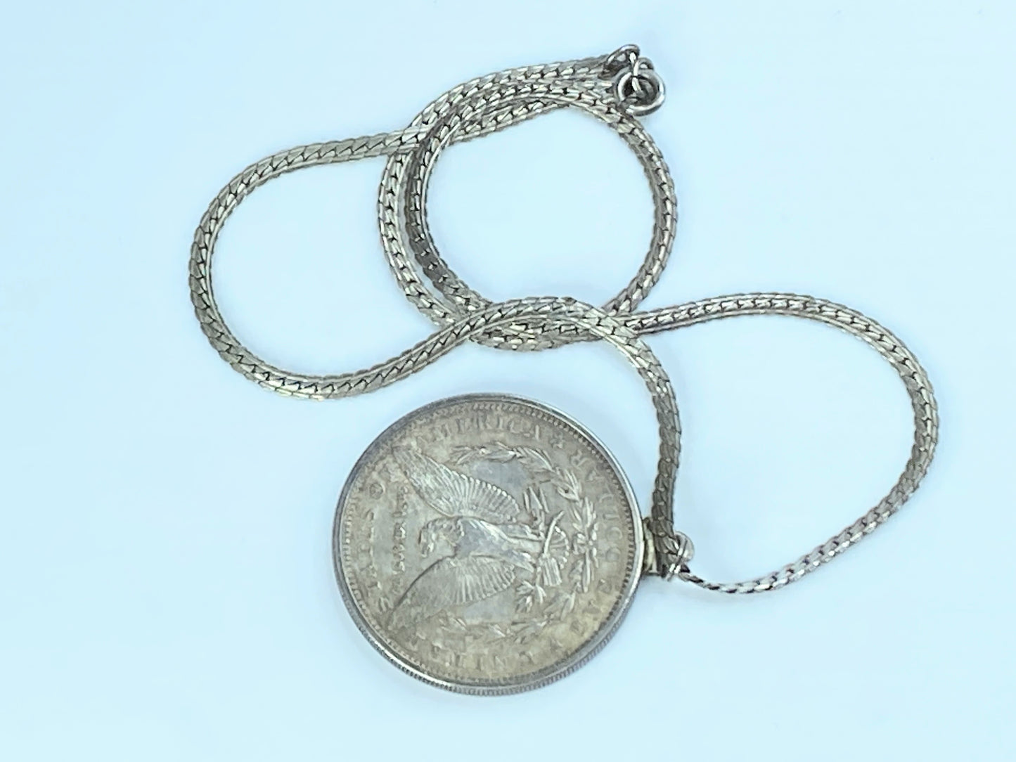 Vintage 1889 Morgan Silver Dollar Necklace JR9019