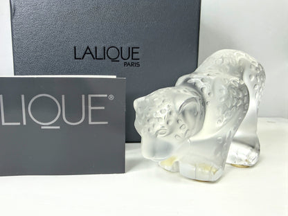 Vintage Lalique Tambwee Lion Cubs Crystal Figurine Signed Box COA France A1157