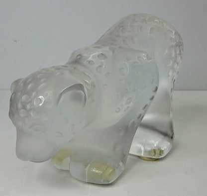 Vintage Lalique Tambwee Lion Cubs Crystal Figurine Signed Box COA France A1157