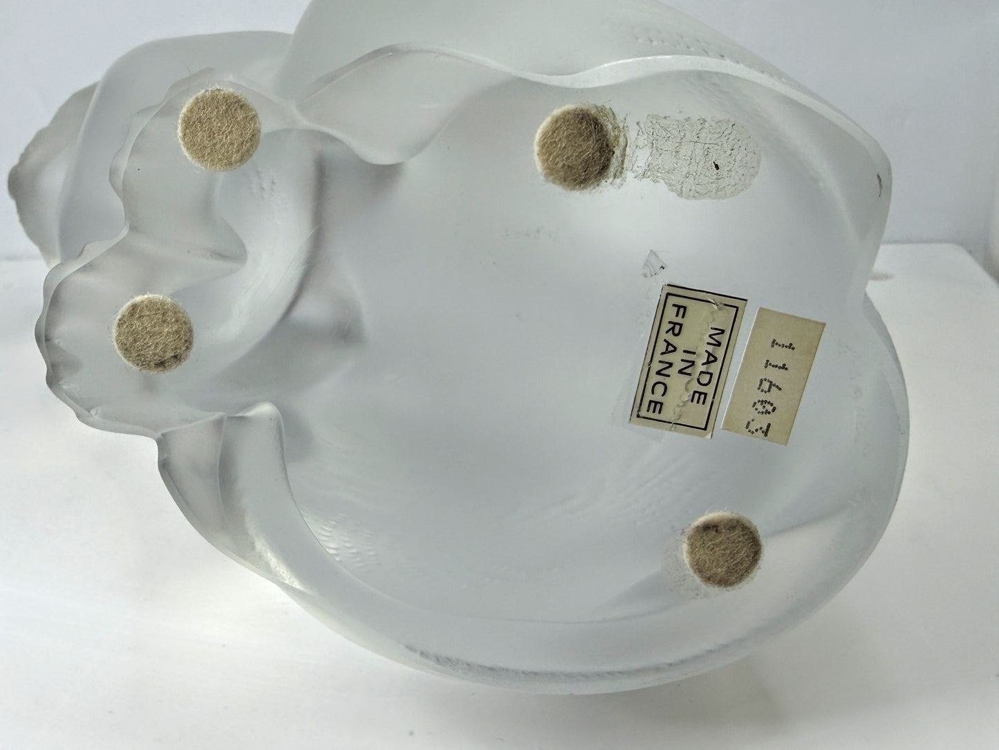 Vintage Lalique Frosted Crystal "Chat Assis" Sitting Cat Figurine 8 1/4" A994