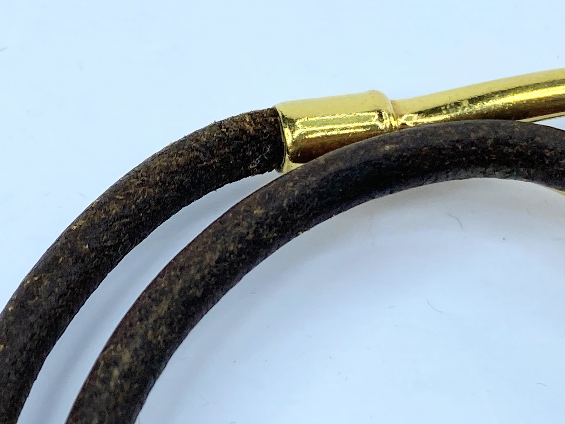 Hermès Jumbo Hook Double Tour Leather Bracelet in box authentic GS484