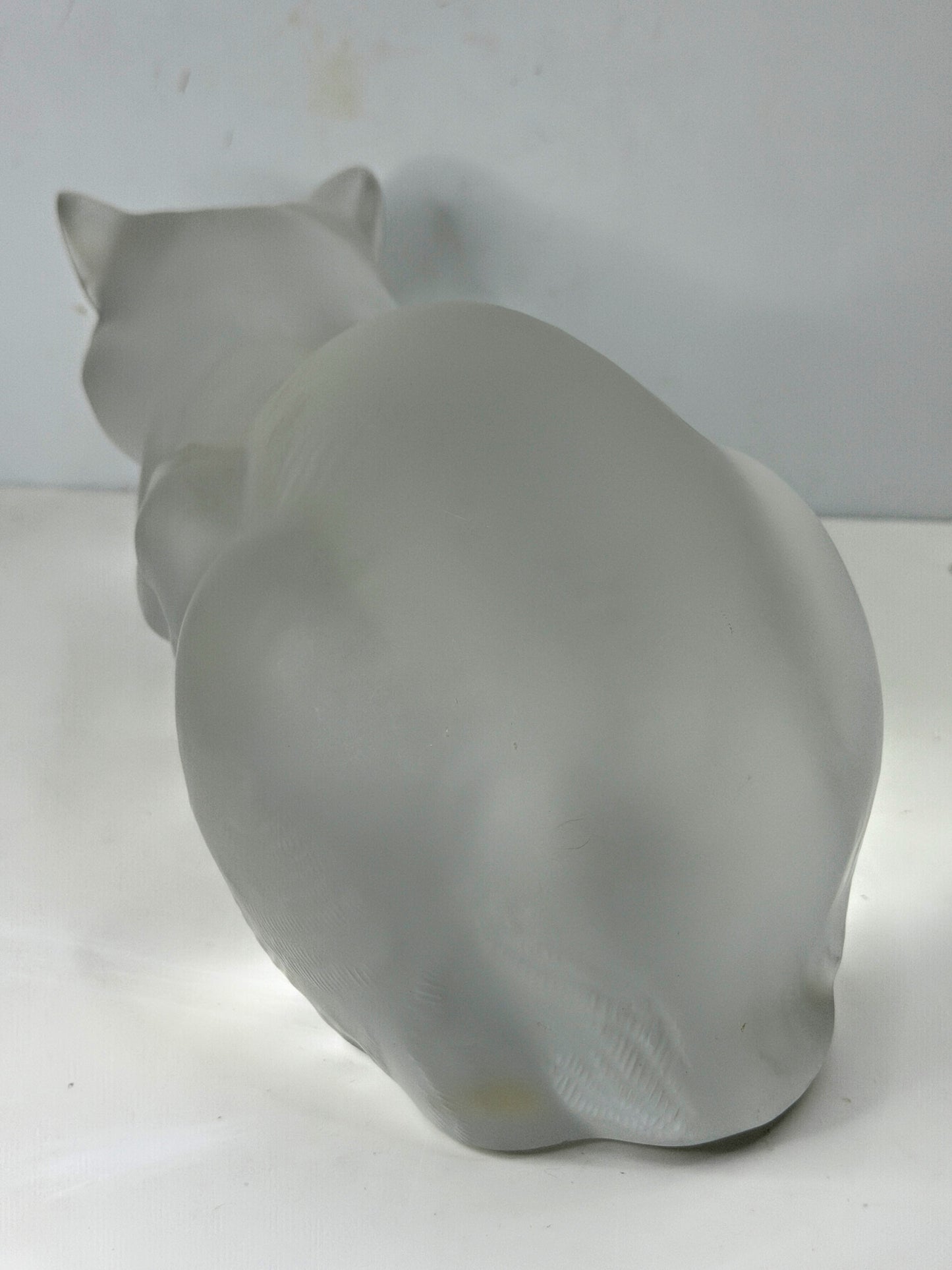 Vintage Lalique France Chat Couché Frosted Crystal Crouching Cat Sculpture A1158