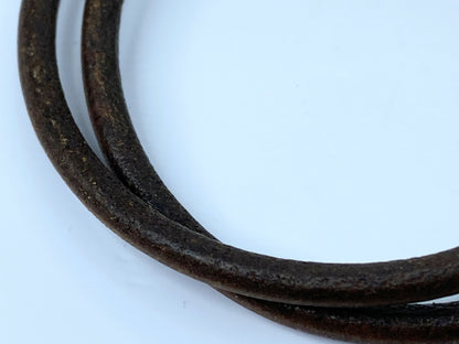 Hermès Jumbo Hook Double Tour Leather Bracelet in box authentic GS484