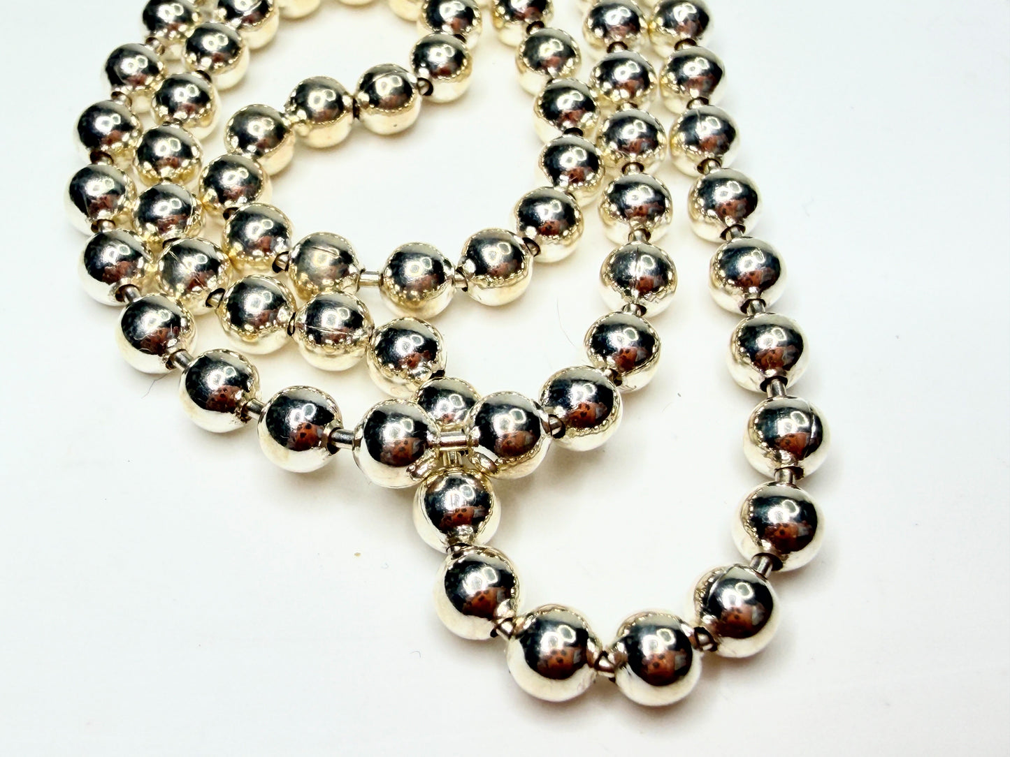 Italian Sterling Silver Ball Chain Bracelet 4.15mm Solid H925 JR1264