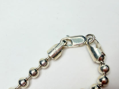 Italian Sterling Silver Ball Chain Bracelet 4.15mm Solid H925 JR1264