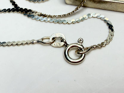 Birmingham 1978 Ronex Sterling Silver Ingot Pendant Chain JR1265
