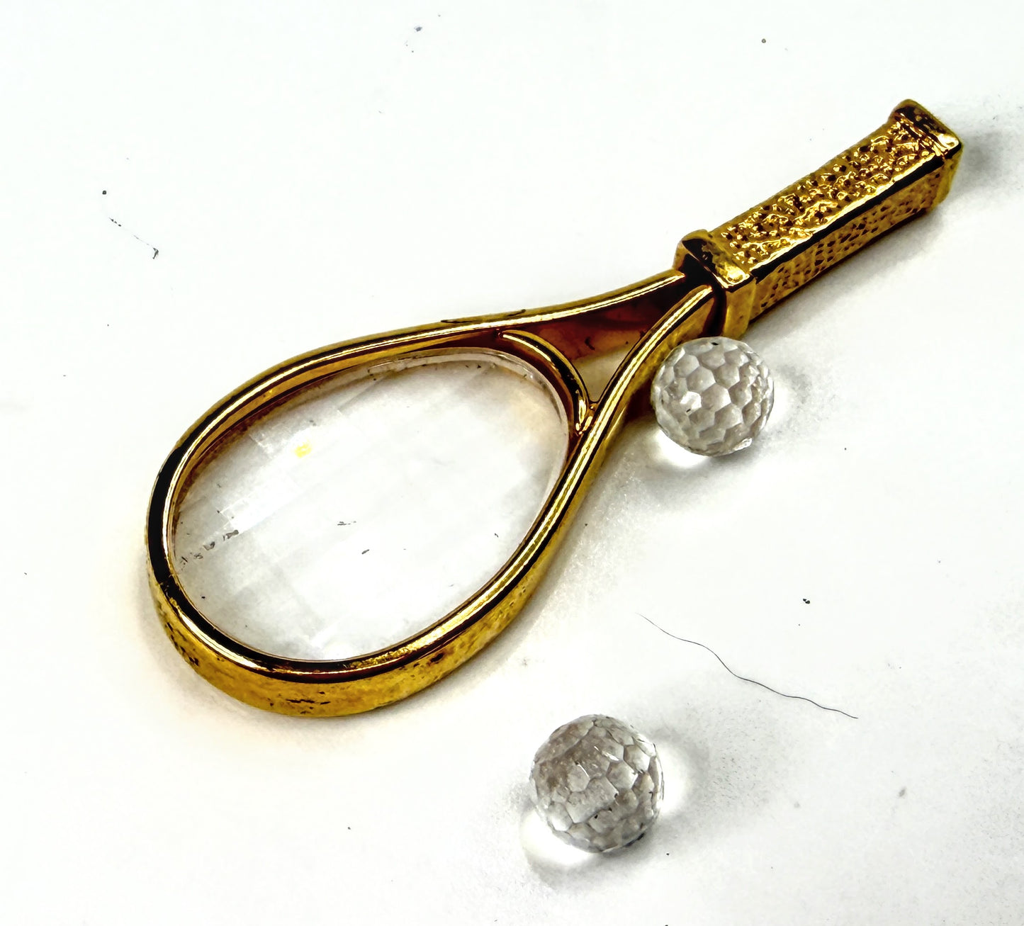 Vintage Swarovski Crystal Memories Retired Tennis Racquet Ball Set Boxed S296
