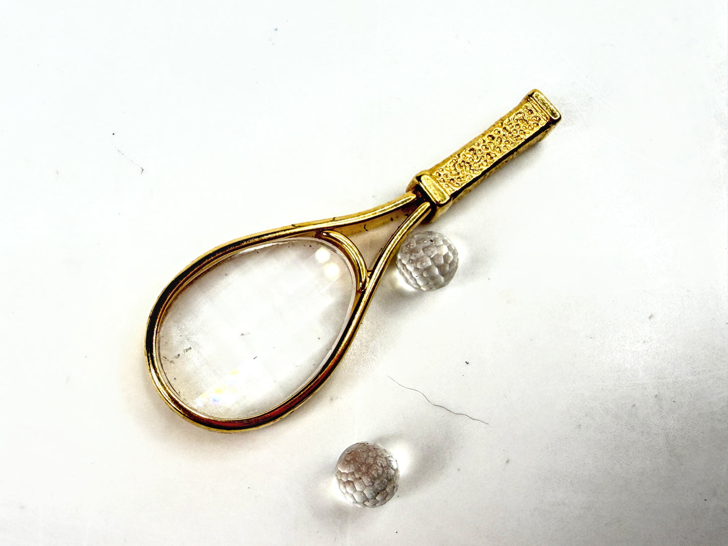 Vintage Swarovski Crystal Memories Retired Tennis Racquet Ball Set Boxed S296