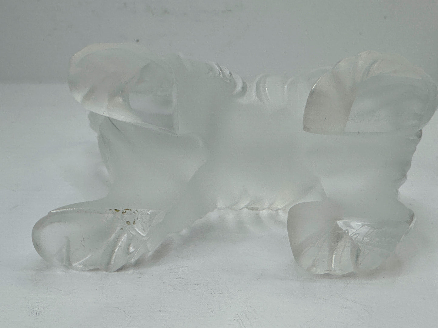 Vintage Lalique France Frosted Crystal Yorkshire Terrier Dog Figurine A1185