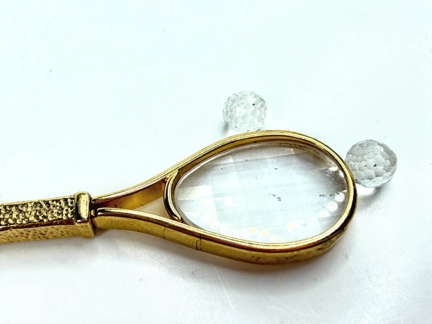 Vintage Swarovski Crystal Memories Retired Tennis Racquet Ball Set Boxed S296