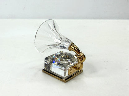 Vintage Swarovski Crystal Memories Gramophone Retired with Original Box Set S297