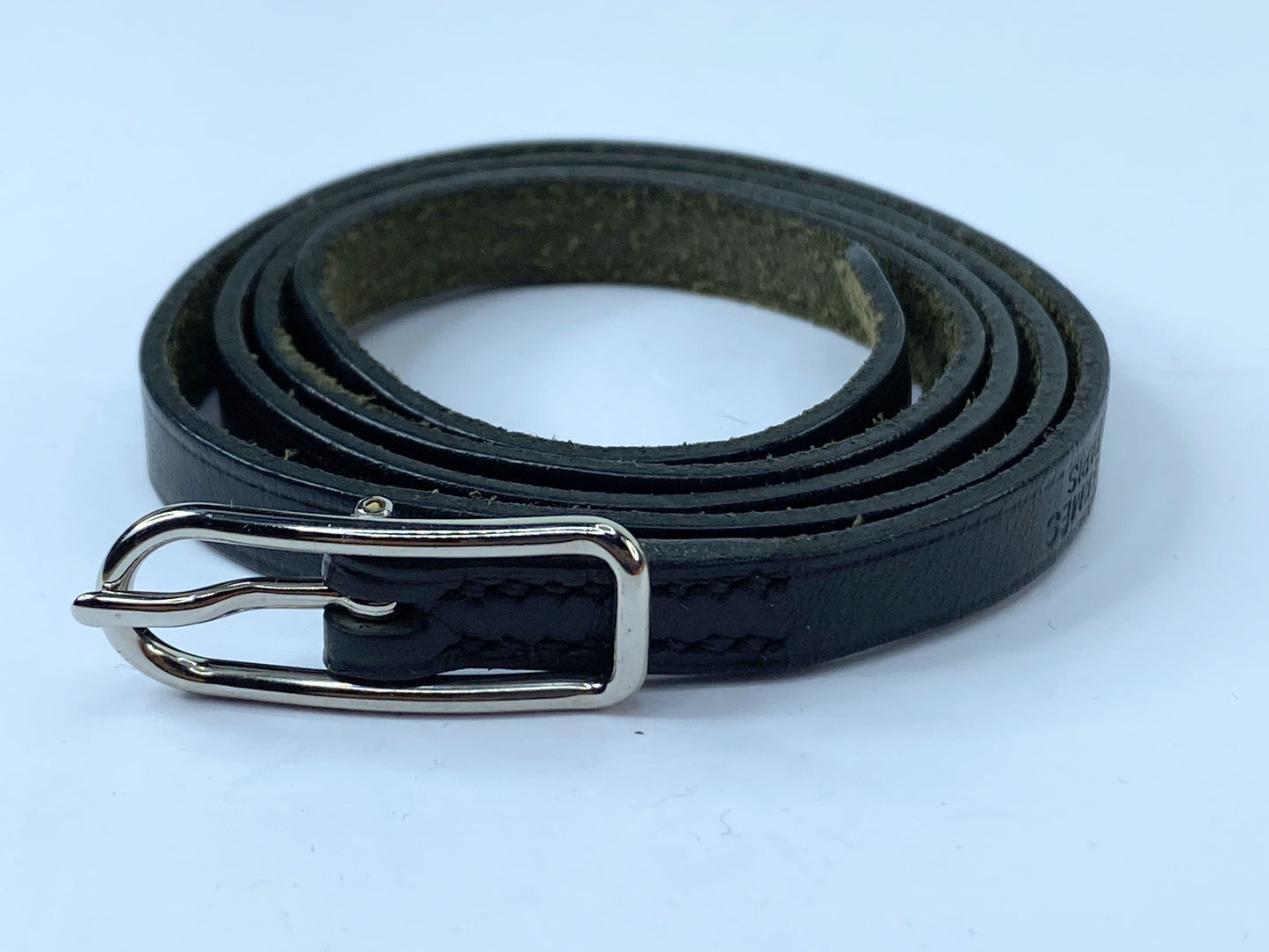 Hermès Black Leather Hapi Single Tour Bracelet Palladium Buckle GS486