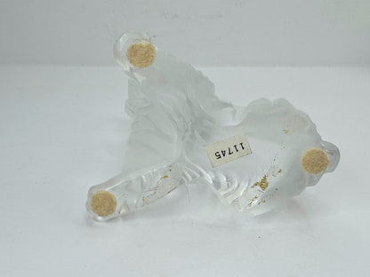 Vintage Lalique France Super Boy Sitting Yorkshire Terrier Crystal Dog A1186