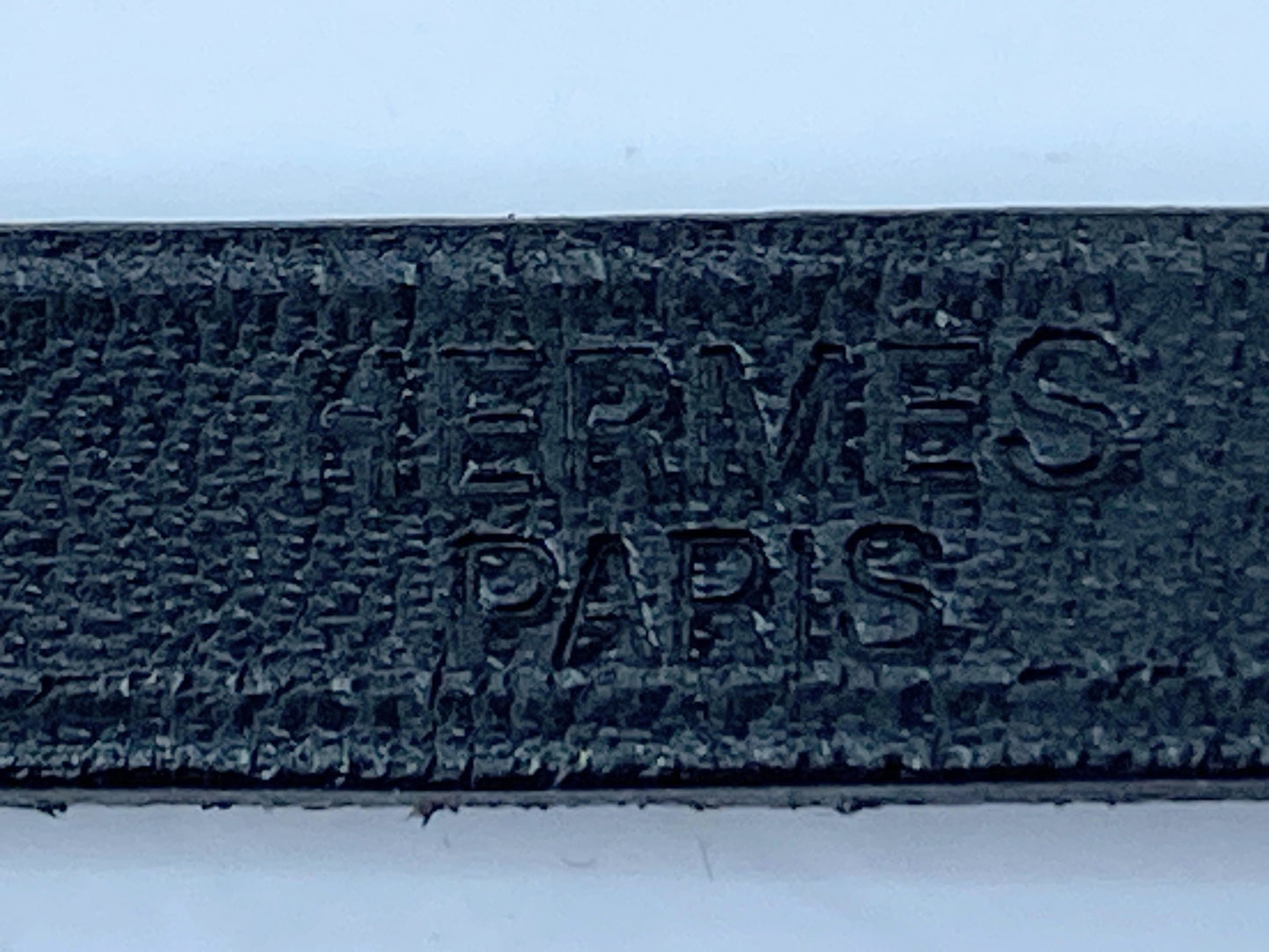 Hermès Black Leather Hapi Single Tour Bracelet Palladium Buckle GS486