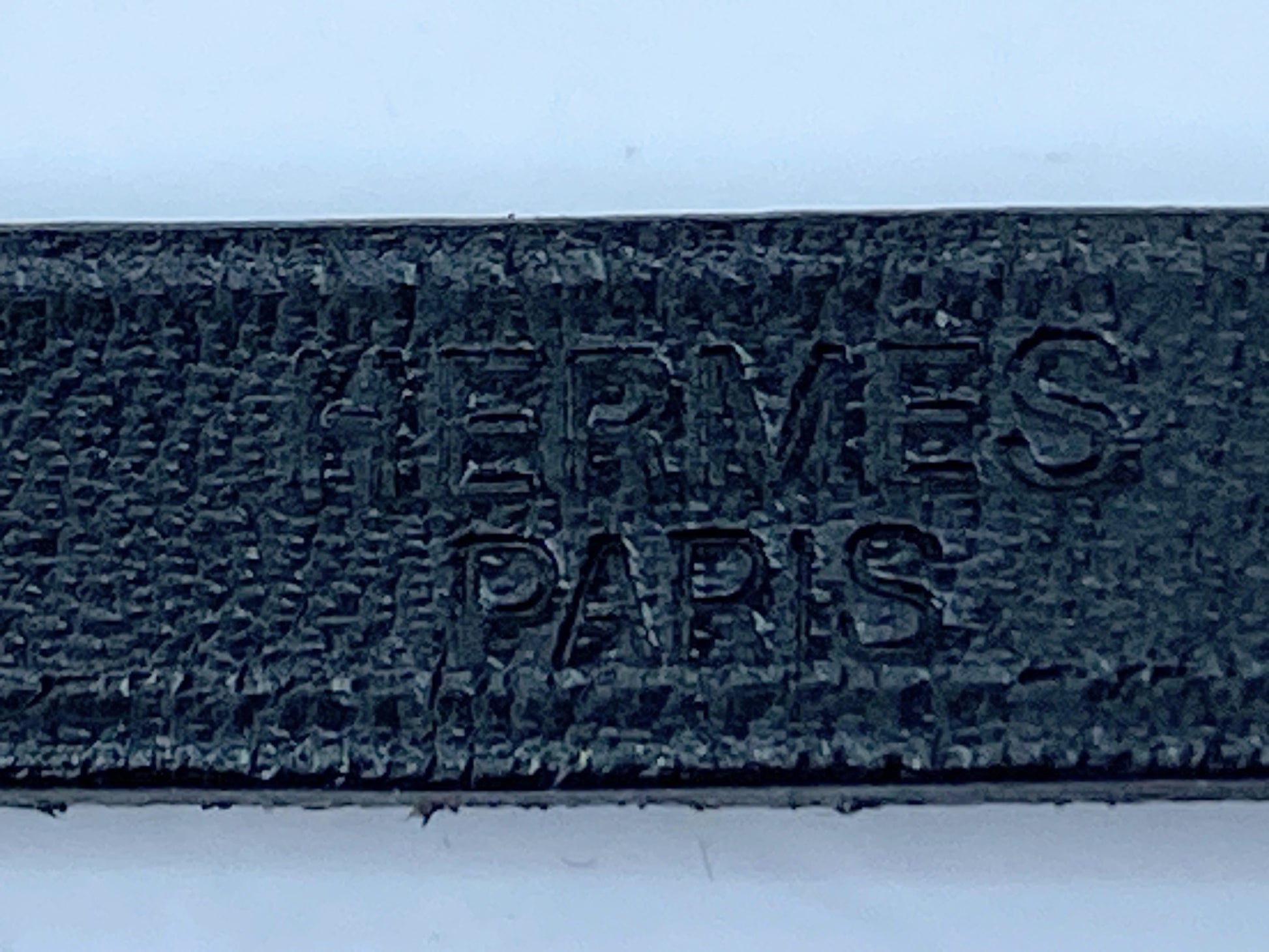 Hermès Black Leather Hapi Single Tour Bracelet Palladium Buckle GS486